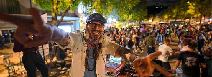 DJ and dancers at a before party